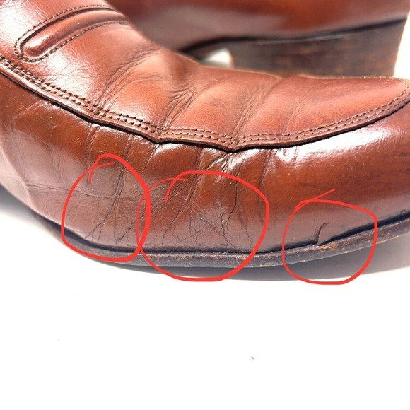 Florsheim‎ Imperial Cognac Brown Leather Apron Toe Loafers Casual Shoes Mens 9 - Picture 8 of 9